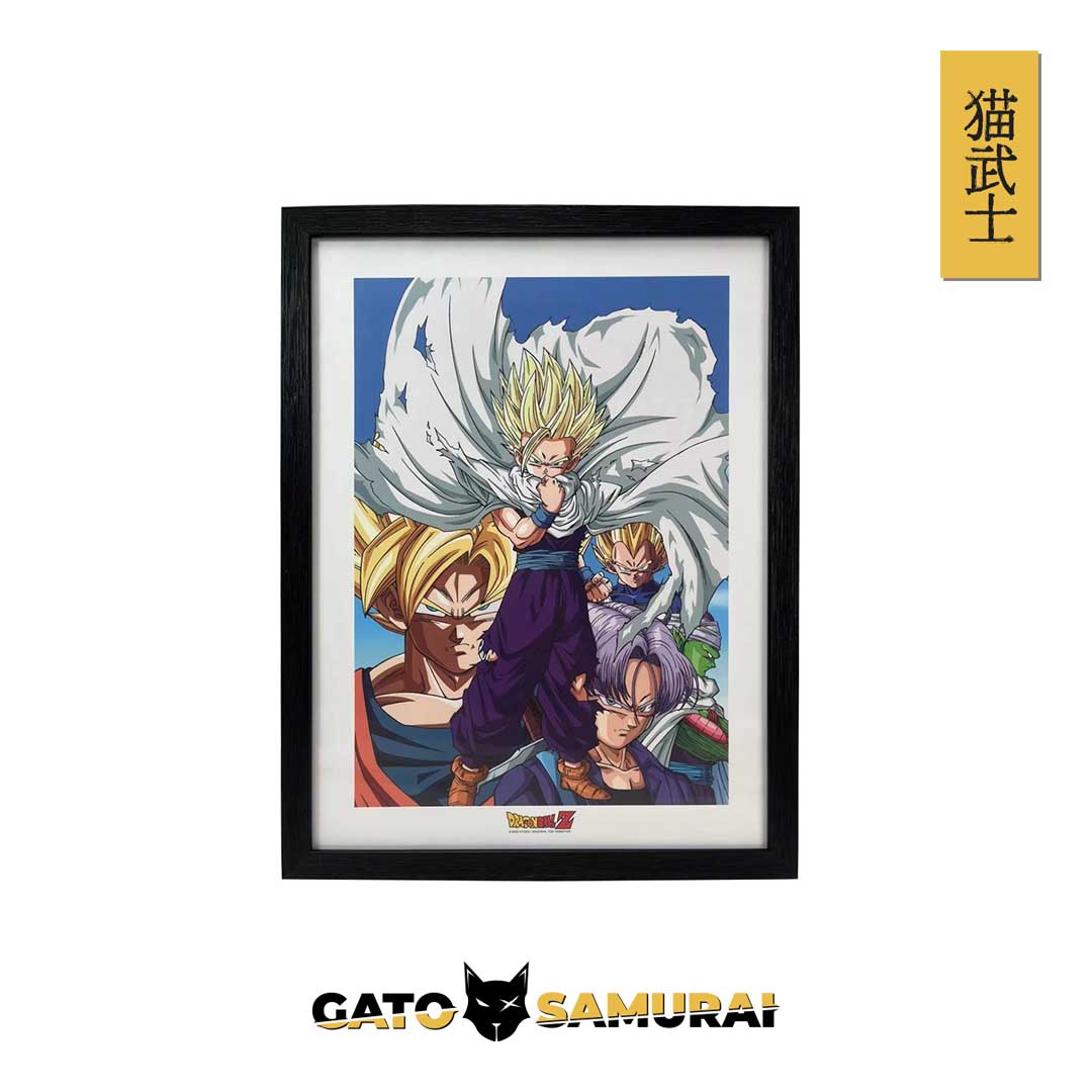 Poster enmarcado 42X32 Dragon Ball Saiyans y Pîccolo