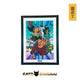 Poster enmarcado 42X32 Mugiwaras en Wano