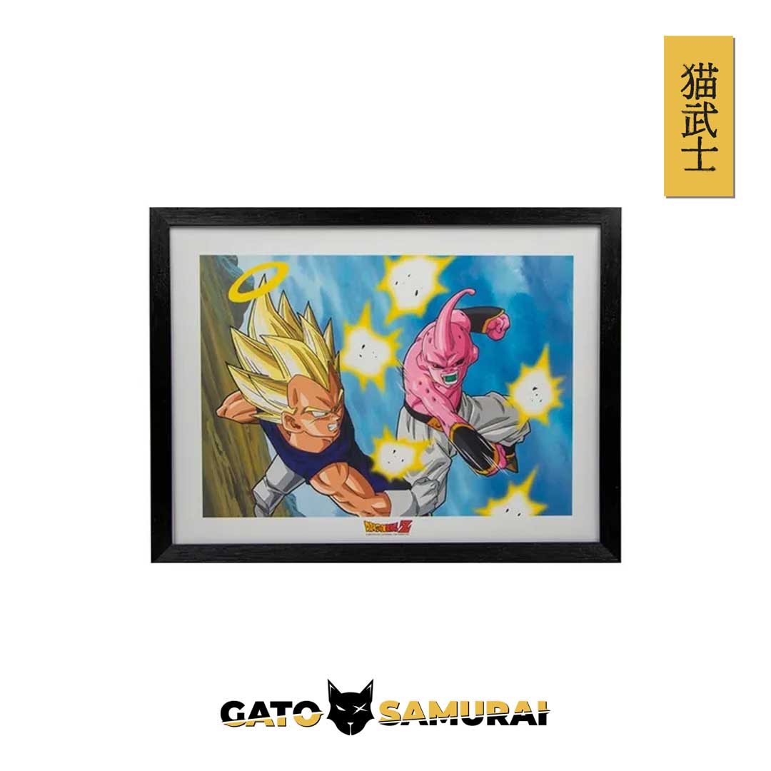 Poster enmarcado 42X32 Vegeta vs Majin Buu