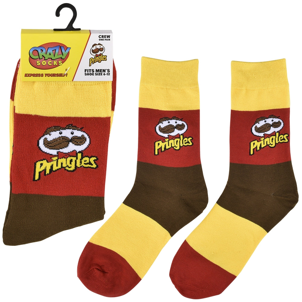 Crazy Socks - Mens Crew - Pringles